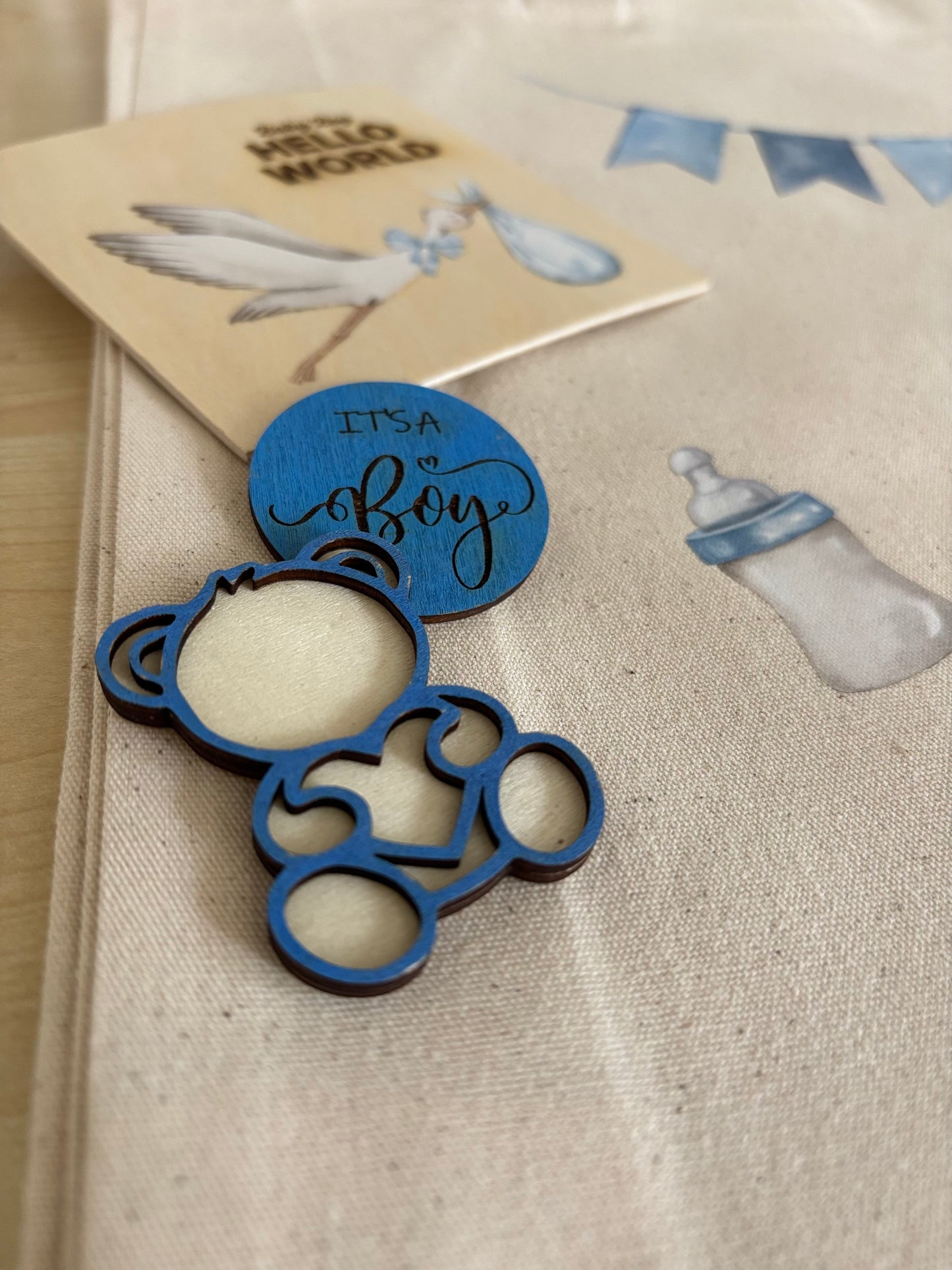 Baby Boy Gift Bundle – “Hello World” Newborn Essentials Set