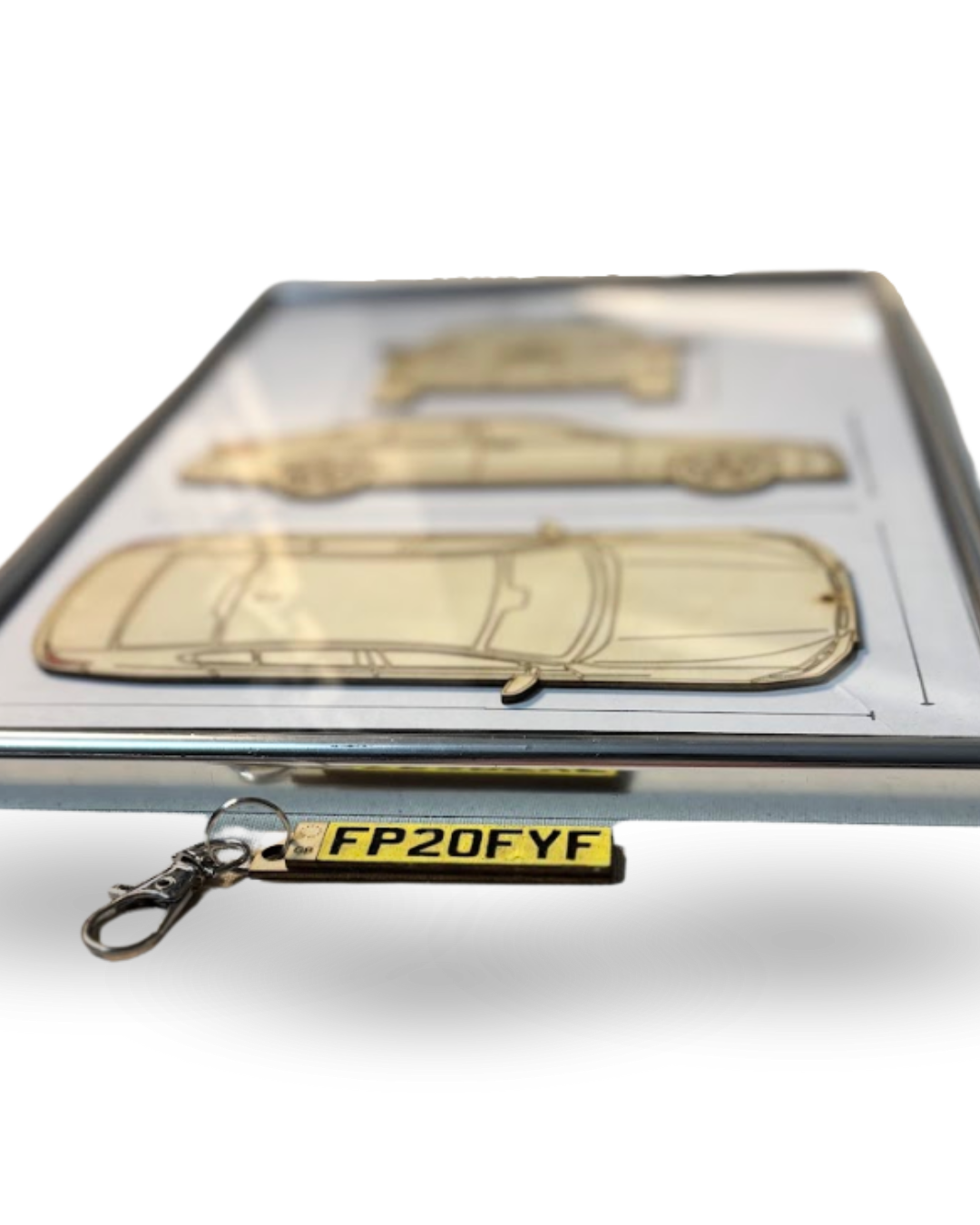 Custom Car Number Wall Frame with Custom Key Chain