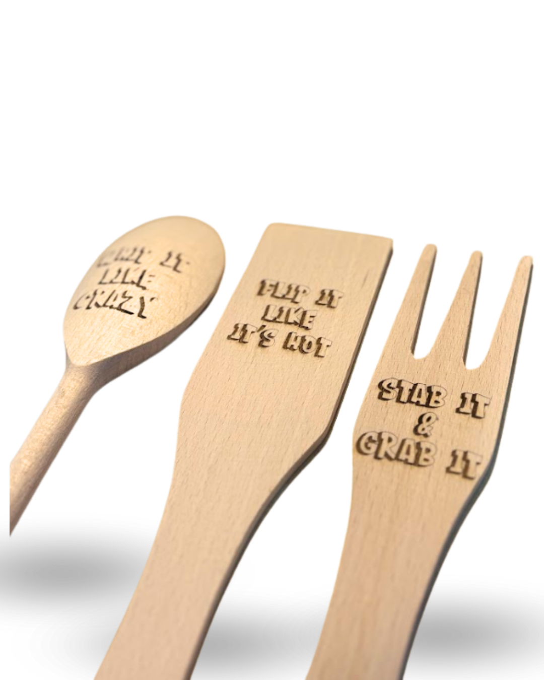 Spatula Set-Kitchen Wood Laser Engraved