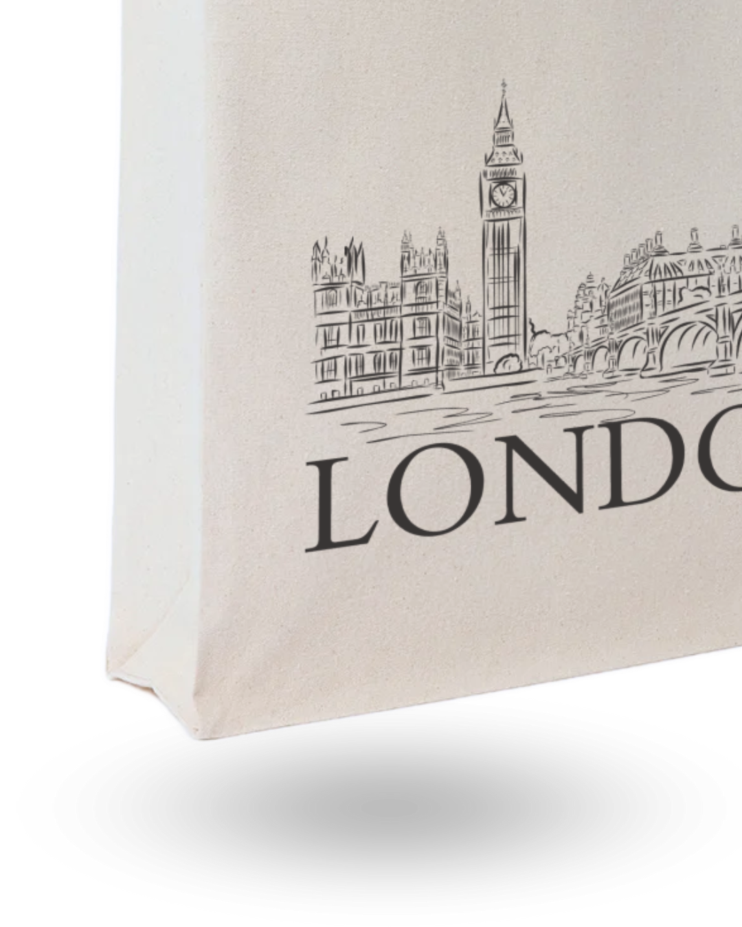 London  - Unique Canvas Tote Bag Printed