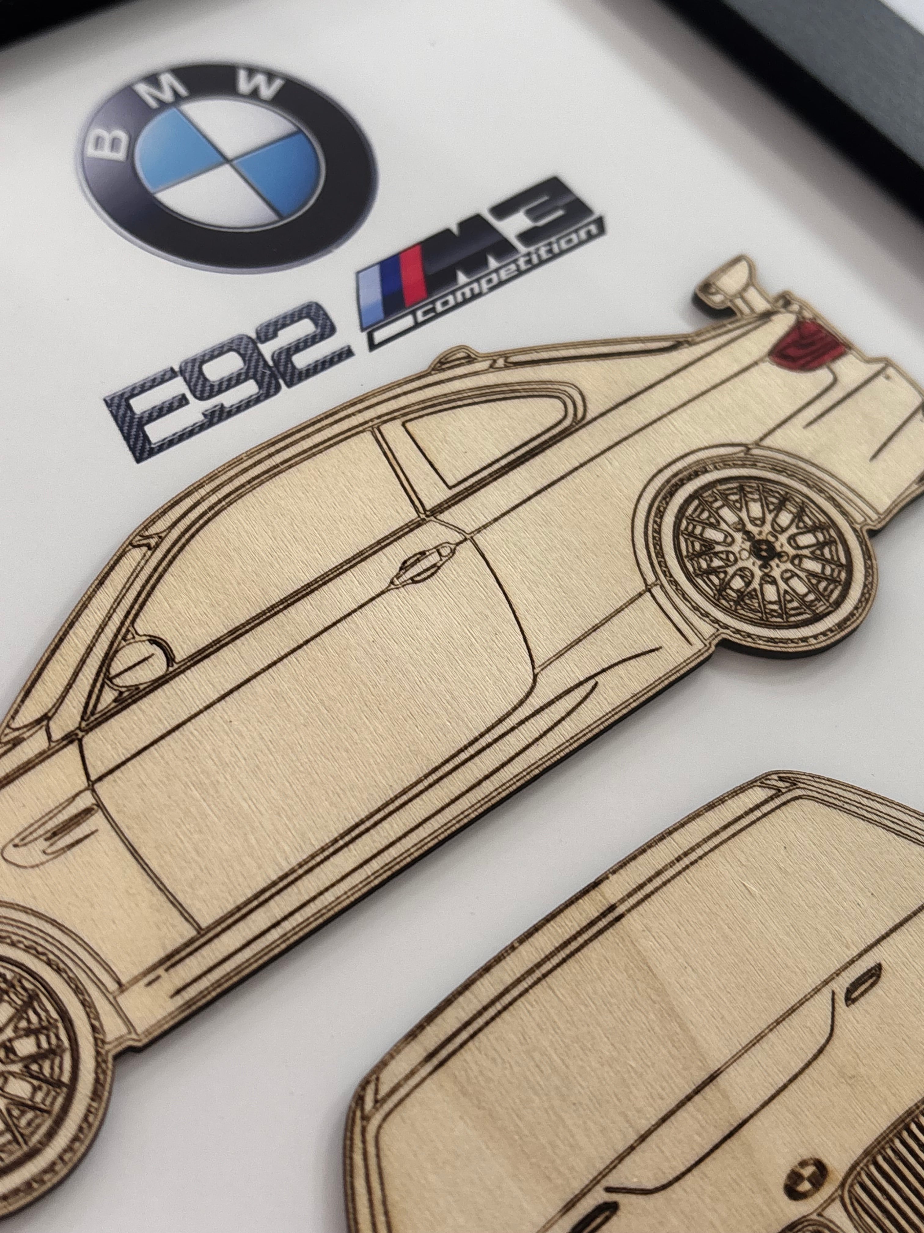 Custom Car Wall Frames - Parked On The Wall (with Keychain)