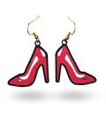 Red Heels Wooden Earrings