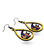 Fish Hand Painted Wooden Earrings