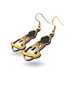 Astronaut Hand Painted Wooden Earrings