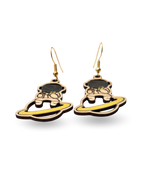 Astronaut Hand Painted Wooden Earrings