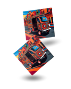 Traditional Art Printed Tea Coasters