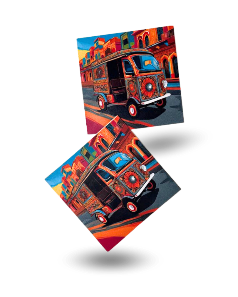 Traditional Art Printed Tea Coasters