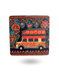 Traditional Van Art Tea Coasters – Premium Wooden & Non-Slip Base