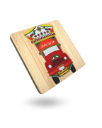 Pakistani Truck Art Wooden Tea Coasters – Vibrant & Durable with Non-Slip Base