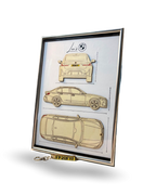 Custom Car Wall Frames - Parked On The Wall (with Key chain)