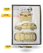 Custom Car Wall Frames - Parked On The Wall (with Key chain)