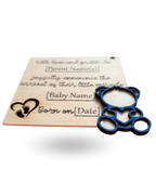 Teddy Bear Baby Announcment Wooden Tag