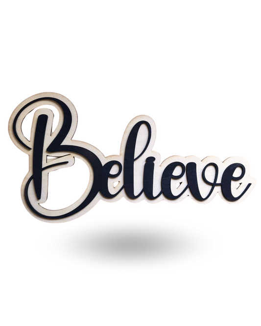 Wooden Wall Hanging – “Believe”