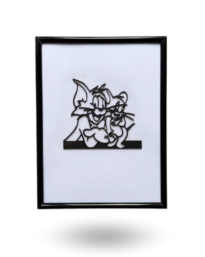Tom and Jerry -Cartoon Character Wooden Wall Decor