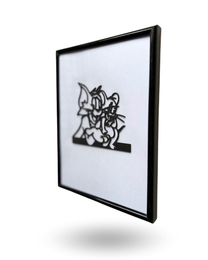Tom and Jerry -Cartoon Character Wooden Wall Decor