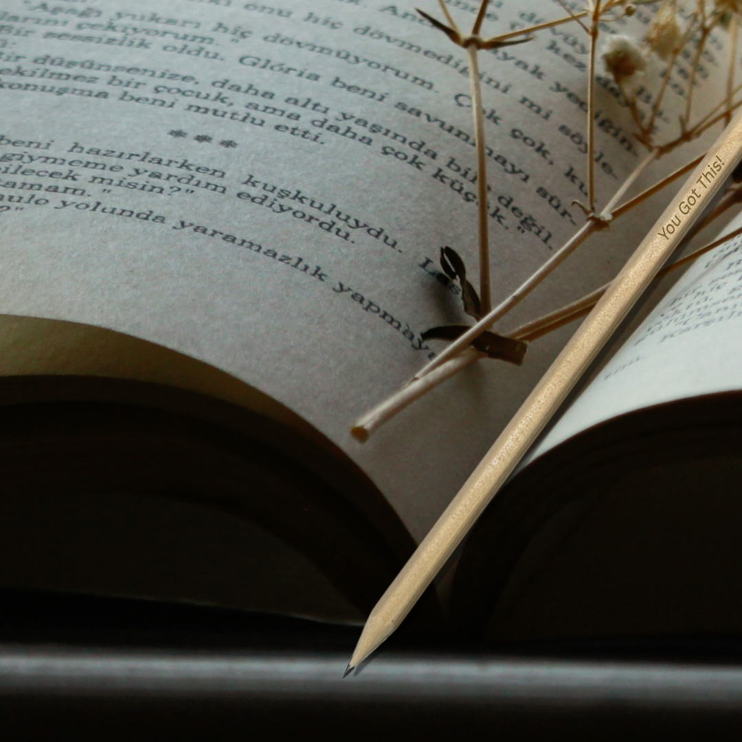 Wooden Engraved Pencil – “You Got This!” | Motivational Custom Pencil for Students & Office