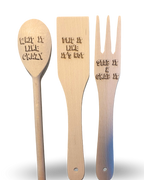 Spatula Set-Kitchen Wood Laser Engraved
