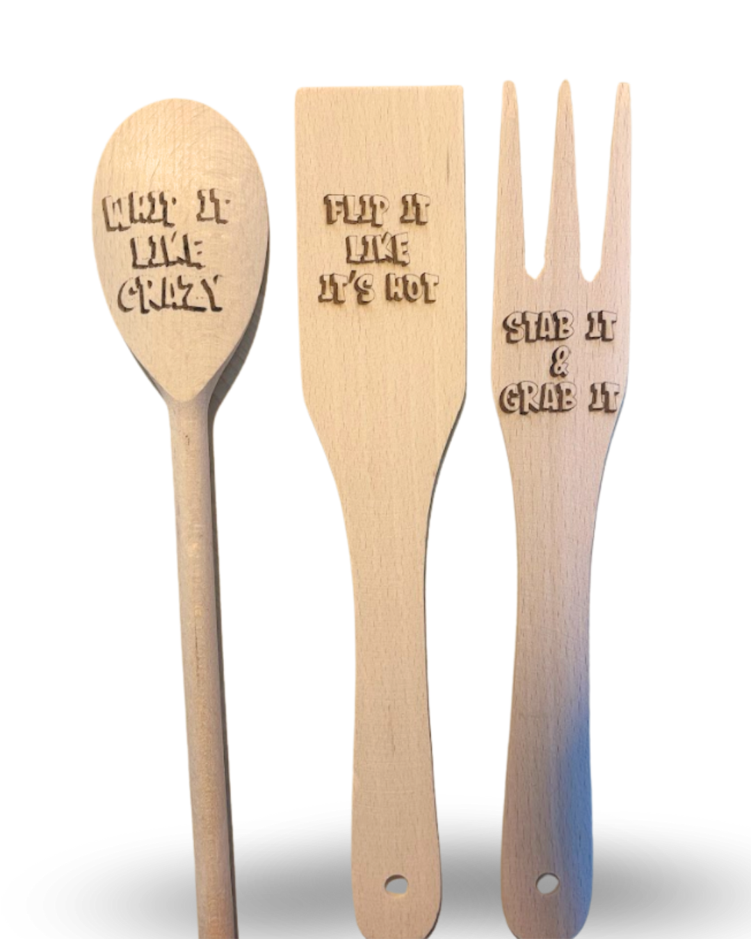 Spatula Set-Kitchen Wood Laser Engraved