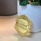 Personalised gold acrylic cake topper with custom name