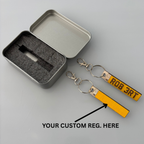 Personalised Wooden Keychain – Custom Name or Number Plate Keyring | Engraved Gift UK