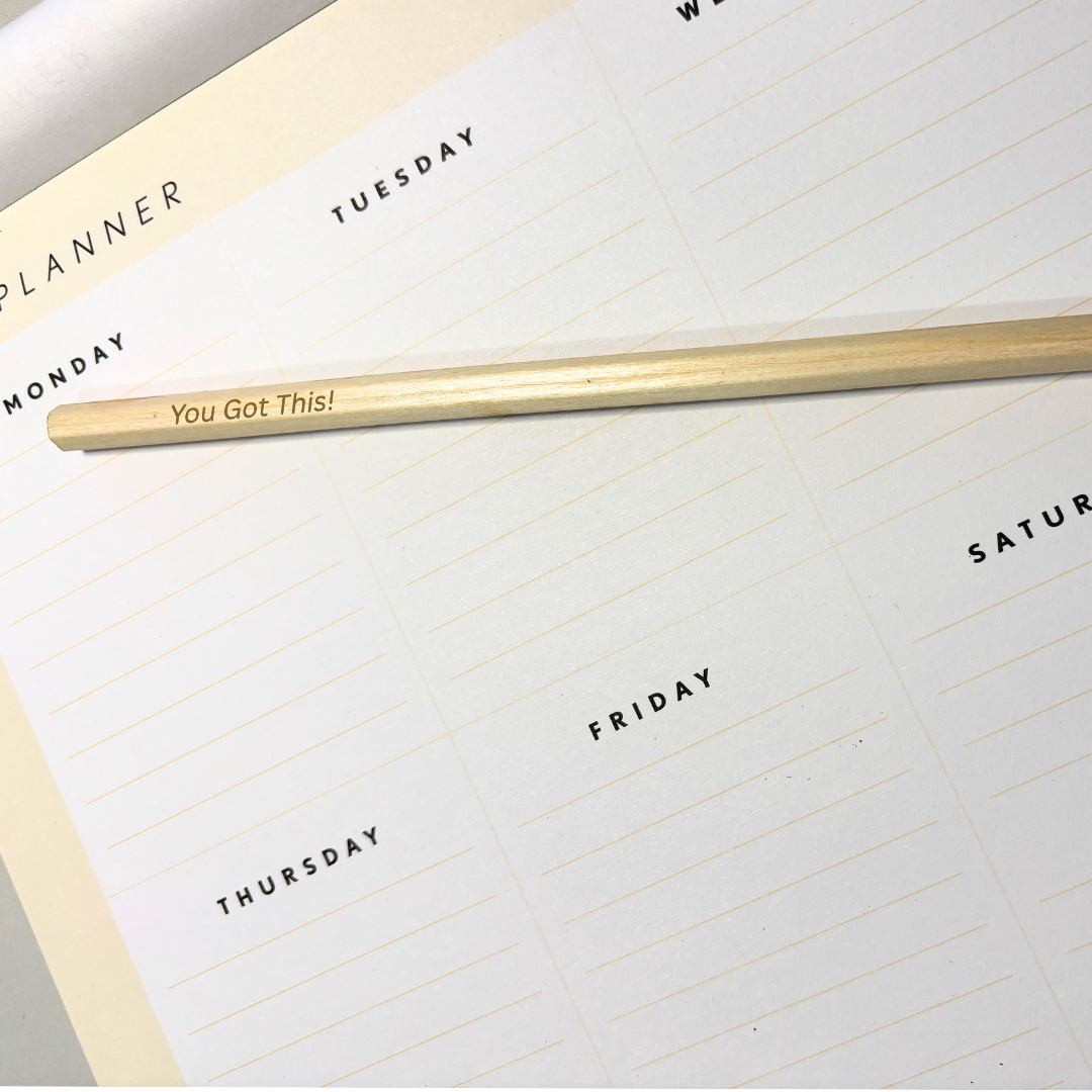 Wooden Engraved Pencil – “You Got This!” | Motivational Custom Pencil for Students & Office