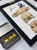 Custom Car Wall Frames - Parked On The Wall (with Keychain)