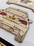 Custom Car Wall Frames - Parked On The Wall (with Keychain)