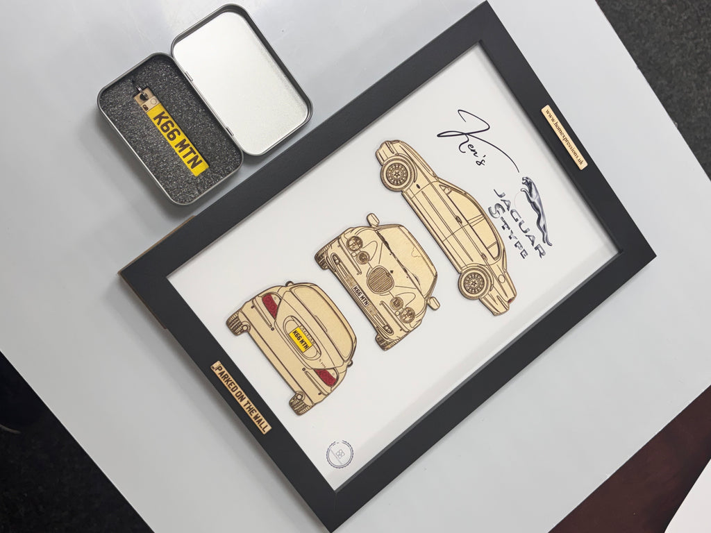 Custom Car Wall Frames - Parked On The Wall (with Keychain)