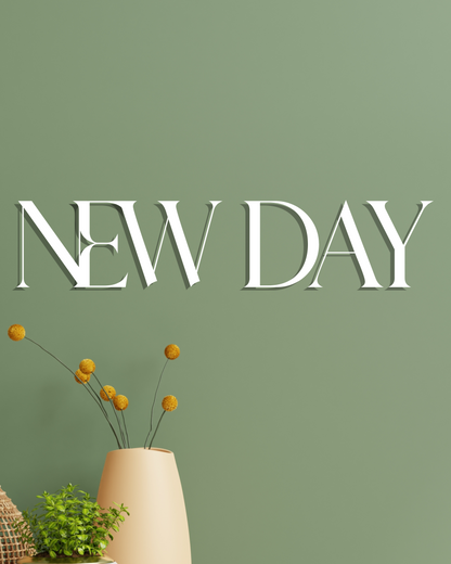 New Day - Inspirational Wooden Wall Decor