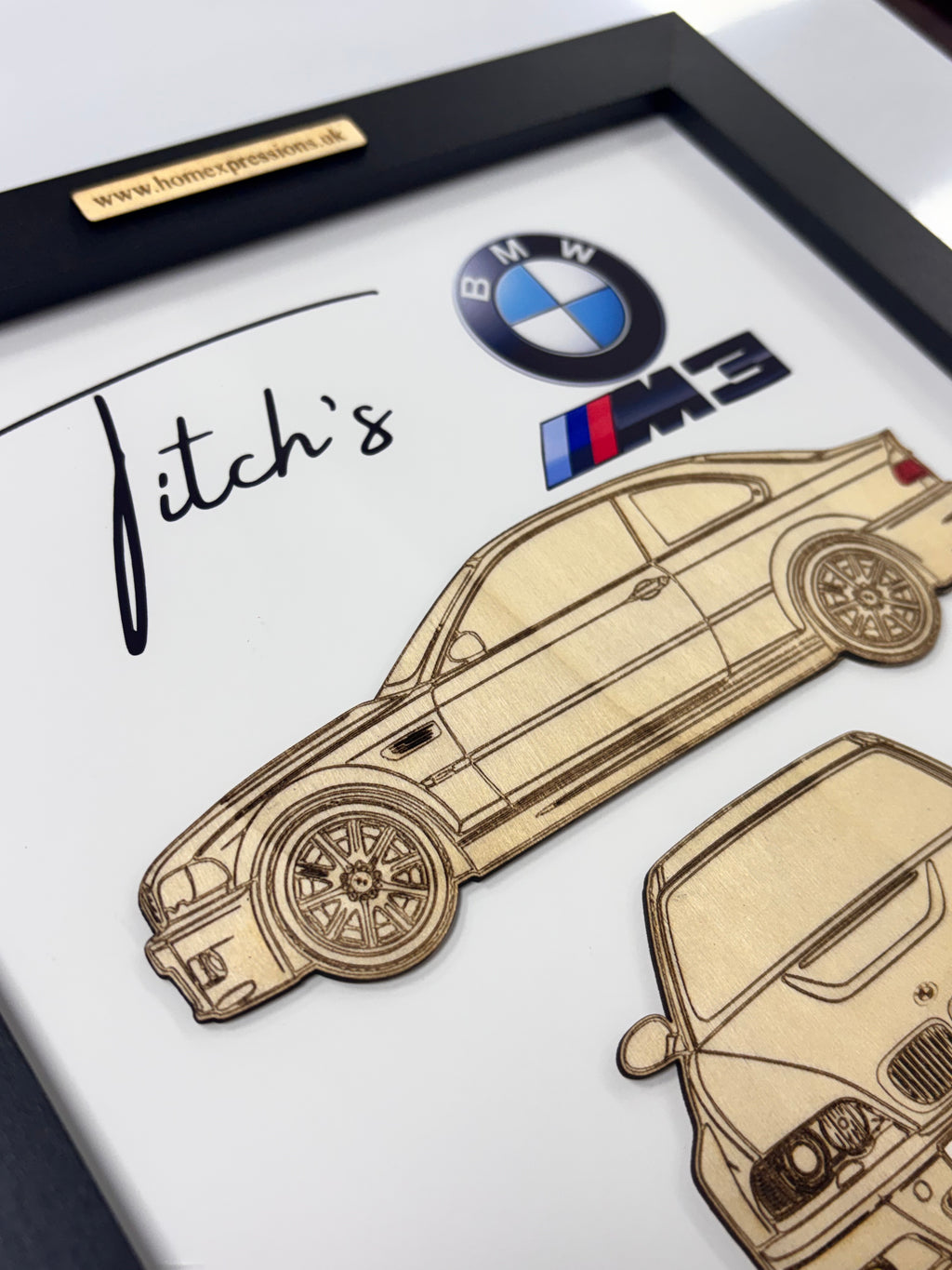 Custom Car Wall Frames - Parked On The Wall (with Keychain)