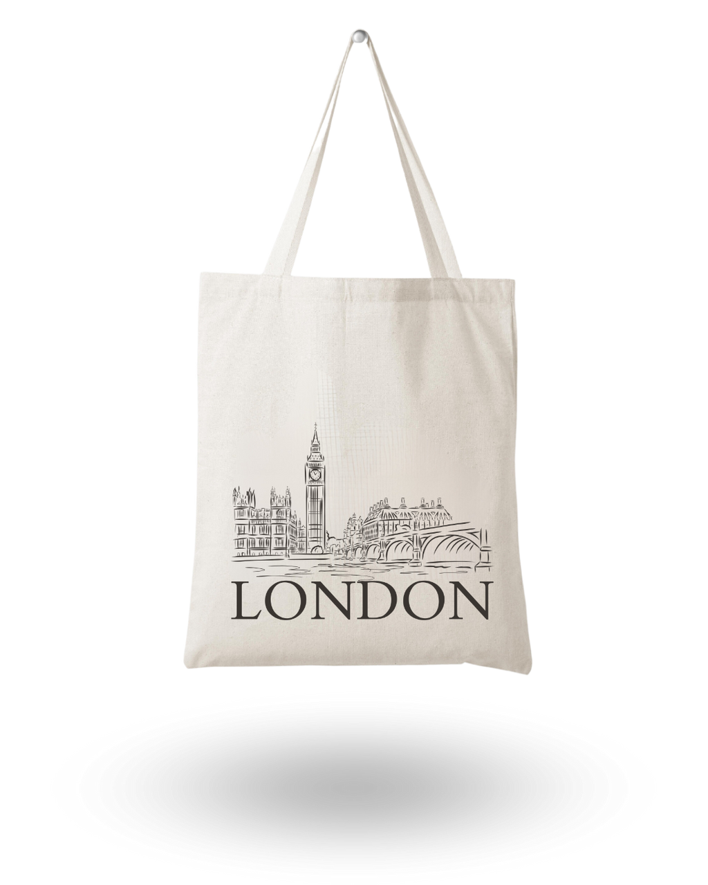 London Canvas Tote Bag – Unique Printed Tote for Everyday Use