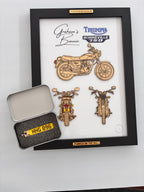 Custom Bike Wall Frames - Parked On The Wall (with Key chain)