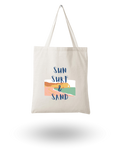 Sun Surf & Sand  - Unique Canvas Tote Bag Printed