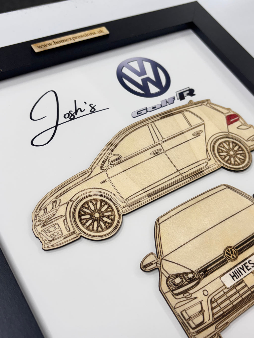 Custom Car Wall Frames - Parked On The Wall (with Keychain)