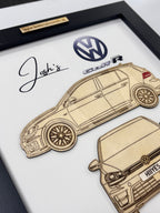 Custom Car Wall Frames - Parked On The Wall (with Keychain)
