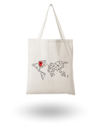 Location Pin - Unique Canvas Tote Bag Printed