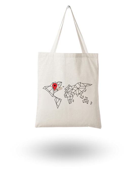 Location Pin - Unique Canvas Tote Bag Printed