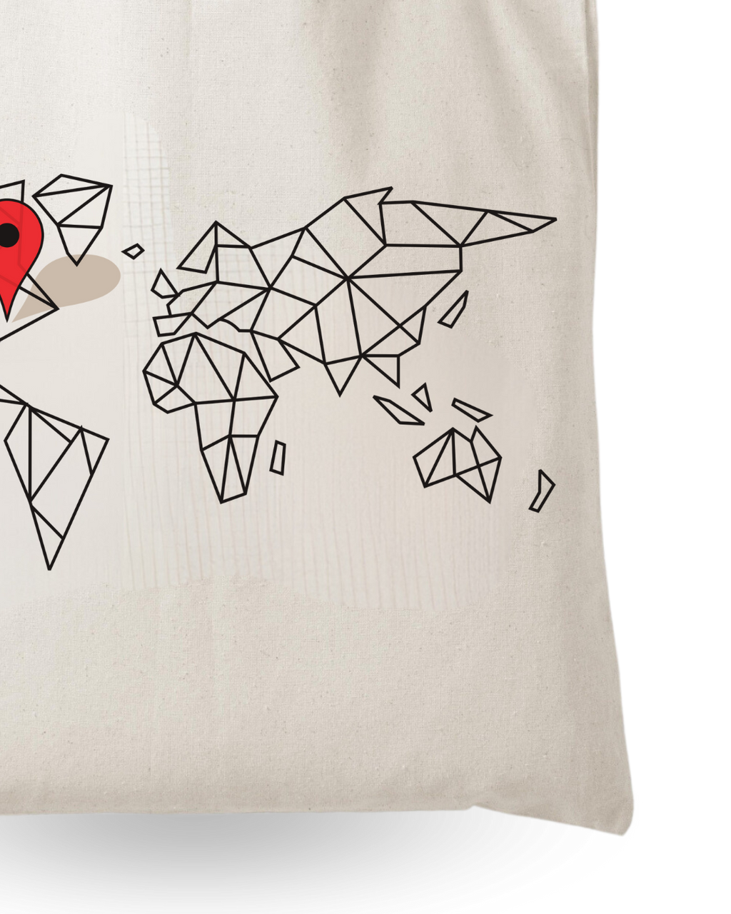 Location Pin - Unique Canvas Tote Bag Printed