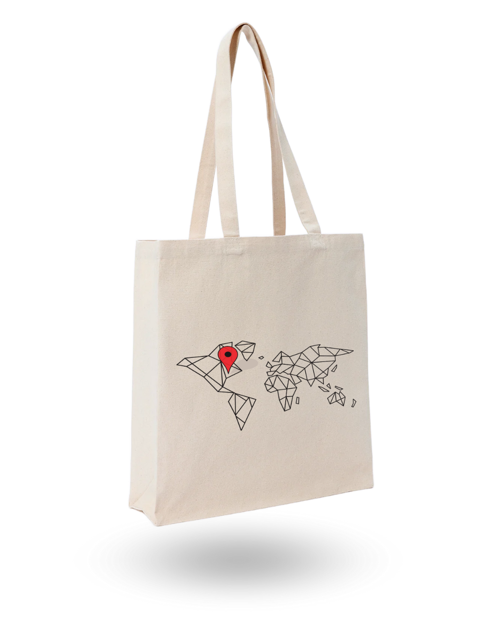 Location Pin - Unique Canvas Tote Bag Printed