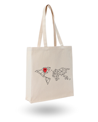 Location Pin - Unique Canvas Tote Bag Printed