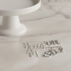 Silver acrylic personalised birthday cake topper