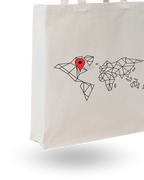 Location Pin - Unique Canvas Tote Bag Printed