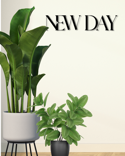 New Day - Inspirational Wooden Wall Decor
