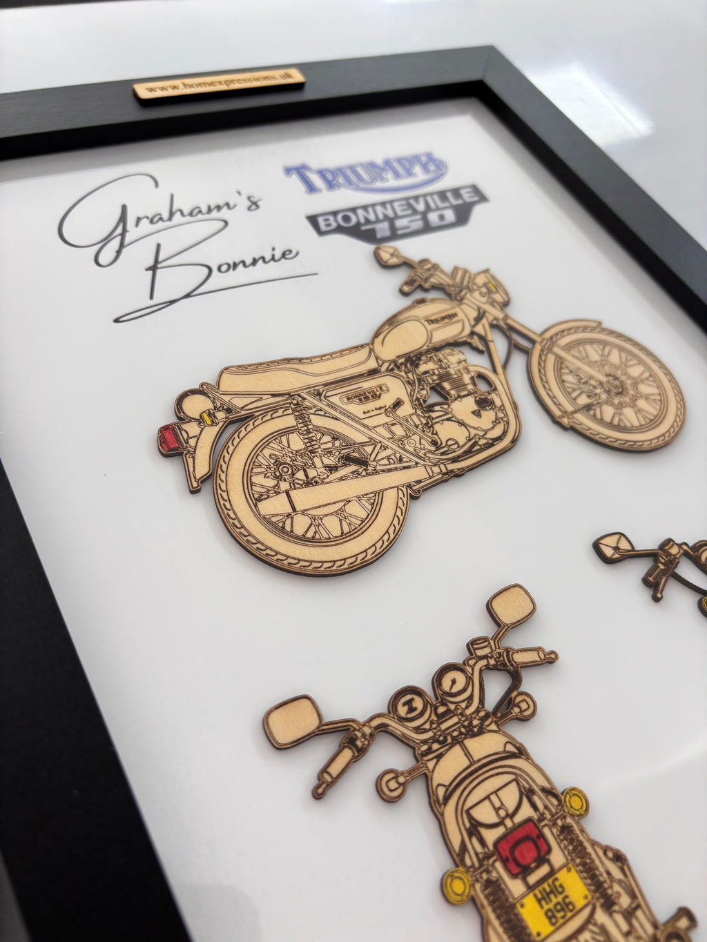 Custom Bike Wall Frames - Parked On The Wall (with Key chain)