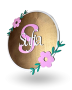 Custom Name Floral Wall Hanging