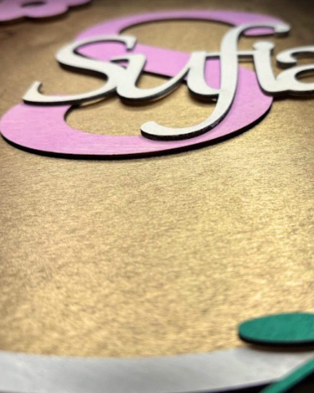 Custom Name Floral Wall Hanging