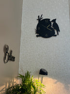 Woodpecker wooden wall clock