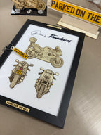 Custom Bike Wall Frames - Parked On The Wall (with Key chain)