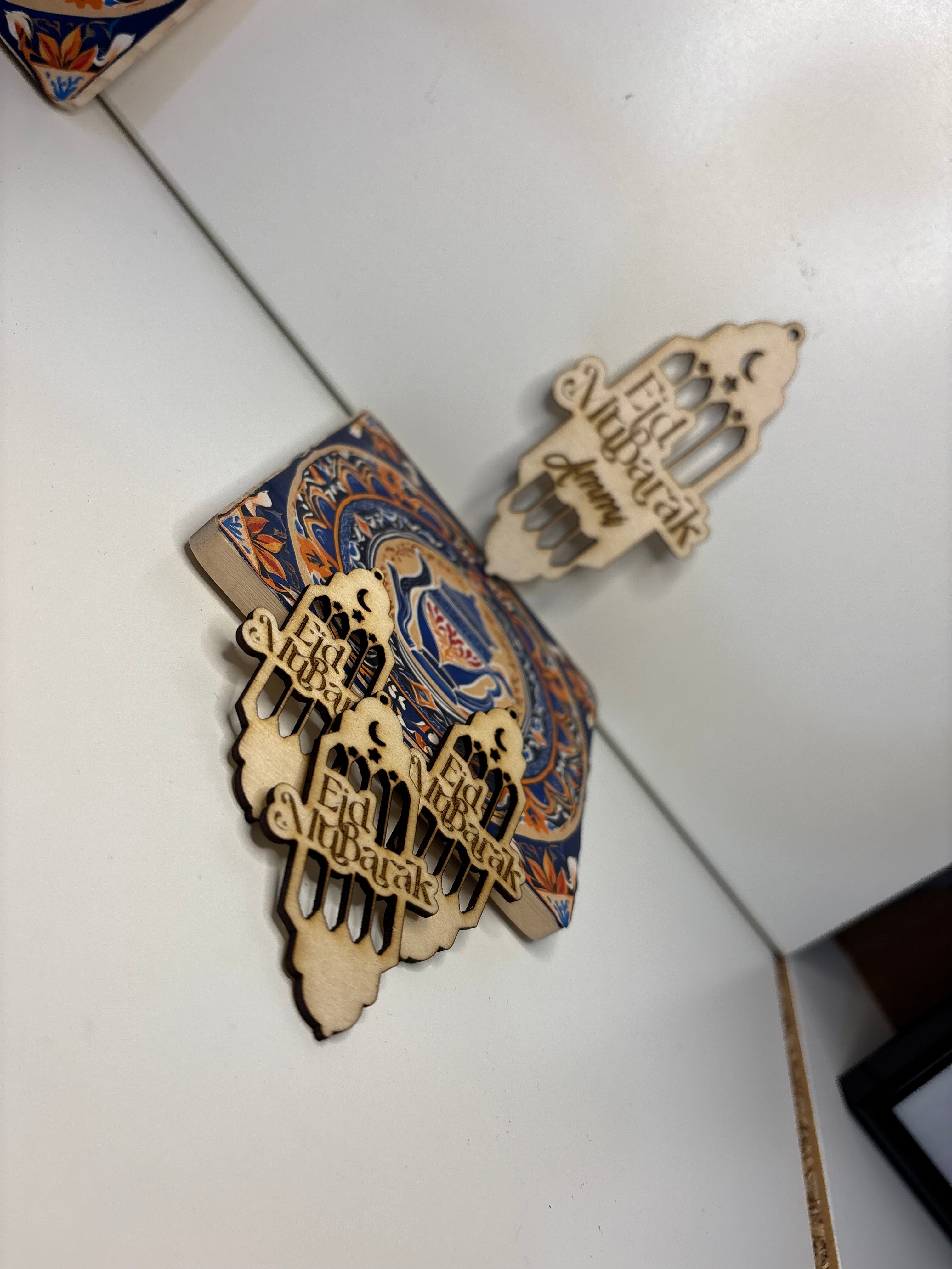 Personalised Wooden Eid Mubarak Tag – “Ammi” Edition