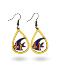 Fish Hand Painted Wooden Earrings